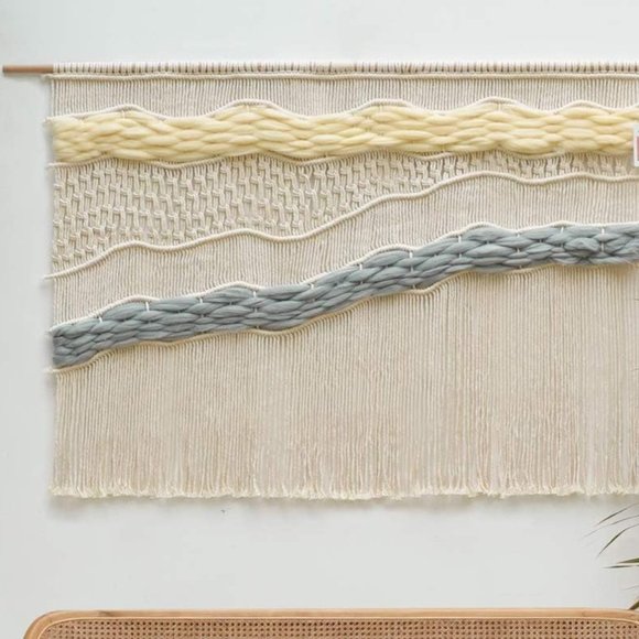 West Elm Other - Coastline Ocean Macrame Woven Handmade Craft Mid Century Modern Hang Wall Decor